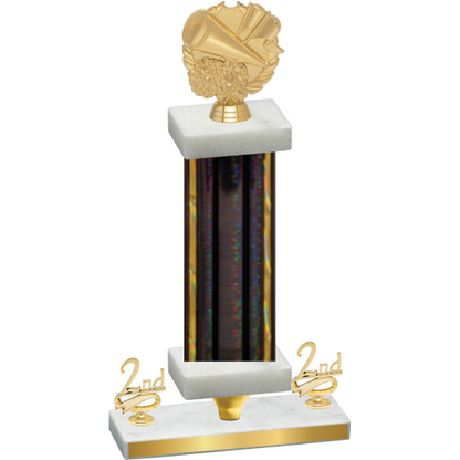 Premium Single Black Glacier Second Place Cheerleading Trophy