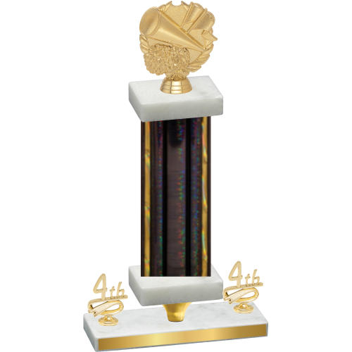 Premium Single Black Glacier Fourth Place Cheerleading Trophy