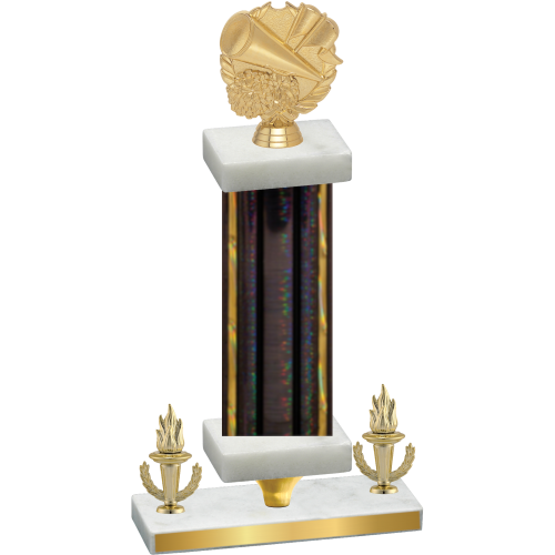Premium Single Black Glacier Victory Cheerleading Trophy