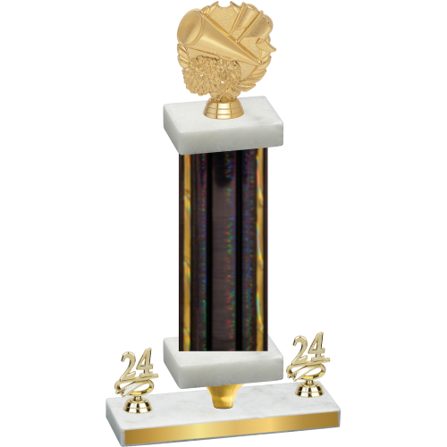 Premium Single Black Glacier Year Cheerleading Trophy