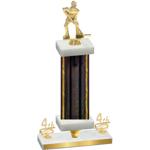 Premium Single Black Glacier Fourth Place Hockey Trophy
