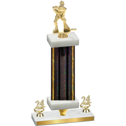 Premium Single Black Glacier Year Hockey Trophy
