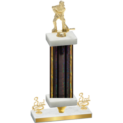 Premium Single Black Glacier Third Place Hockey Trophy