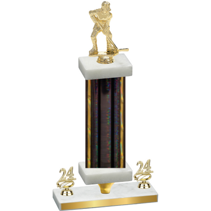 Premium Single Black Glacier Year Hockey Trophy