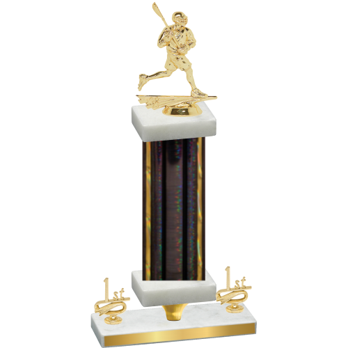 Premium Single Black Glacier First Place Lacrosse Trophy