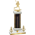 Premium Single Black Glacier Victory Lacrosse Trophy