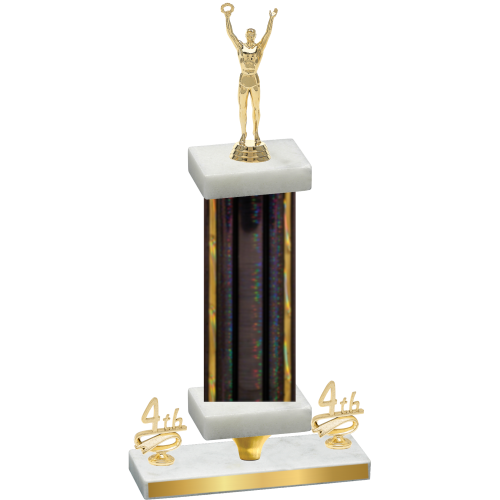Premium Single Black Glacier Fourth Place Victory Trophy