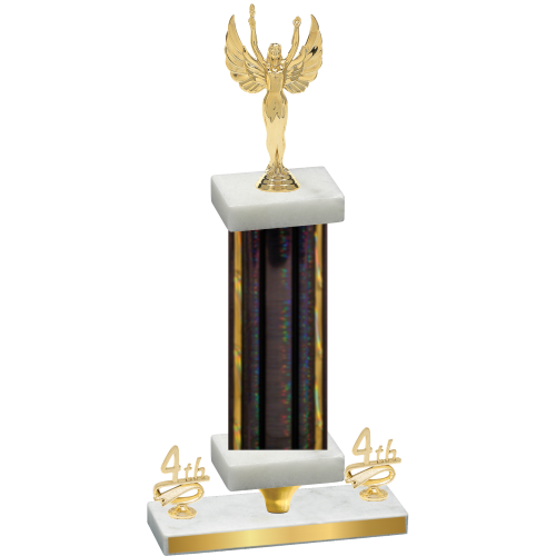 Premium Single Black Glacier Fourth Place Victory Trophy