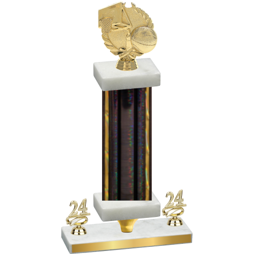 Premium Single Black Glacier Year Basketball Trophy