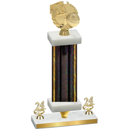 Premium Single Black Glacier Year Basketball Trophy