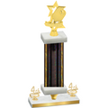 Premium Single Black Glacier Fourth Place Pickleball Trophy