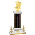 Premium Single Black Glacier Victory Pickleball Trophy