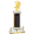 Premium Single Black Glacier Year Pickleball Trophy
