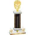 Premium Single Black Glacier First Place Pickleball Trophy