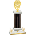 Premium Single Black Glacier Third Place Pickleball Trophy