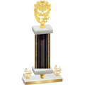 Premium Single Black Glacier Fourth Place Pickleball Trophy