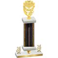 Premium Single Black Glacier Year Pickleball Trophy