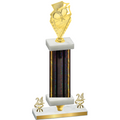 Premium Single Black Glacier Year Pickleball Trophy