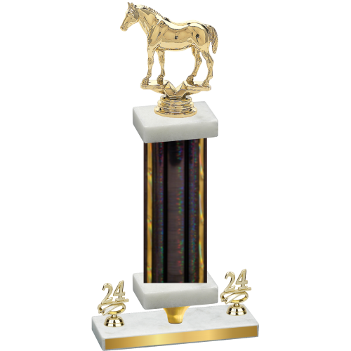 Premium Single Black Glacier Year Horses Trophy