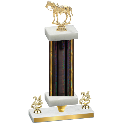 Premium Single Black Glacier Year Horses Trophy