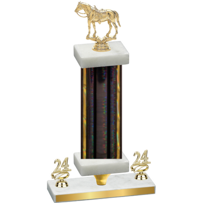 Premium Single Black Glacier Year Horses Trophy