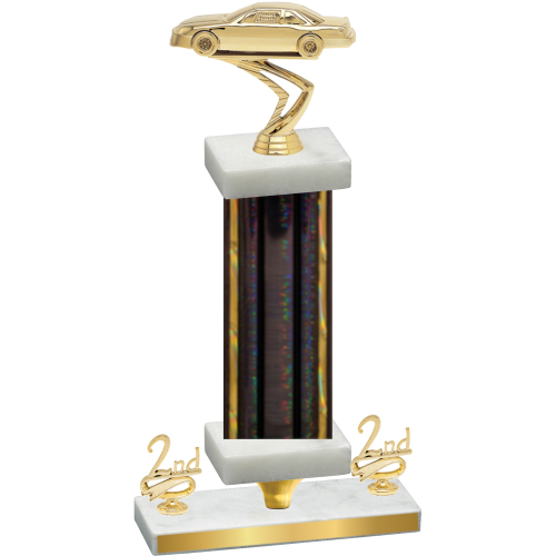 Premium Single Black Glacier Second Place Cars Trophy