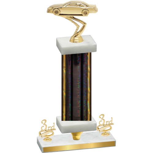 Premium Single Black Glacier Third Place Cars Trophy
