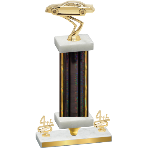 Premium Single Black Glacier Fourth Place Cars Trophy