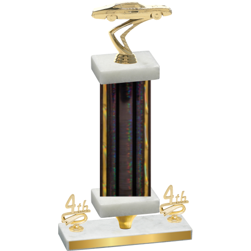 Premium Single Black Glacier Fourth Place Cars Trophy