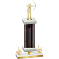 Premium Single Black Glacier First Place Archery Trophy