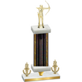 Premium Single Black Glacier Victory Archery Trophy