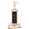 Premium Single Black Glacier Second Place Archery Trophy