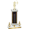 Premium Single Black Glacier Victory Archery Trophy