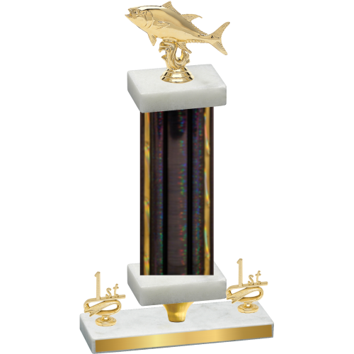 Premium Single Black Glacier First Place Fishing Trophy