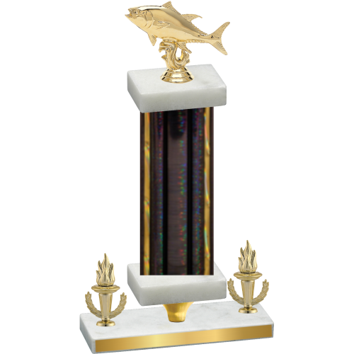 Premium Single Black Glacier Victory Fishing Trophy