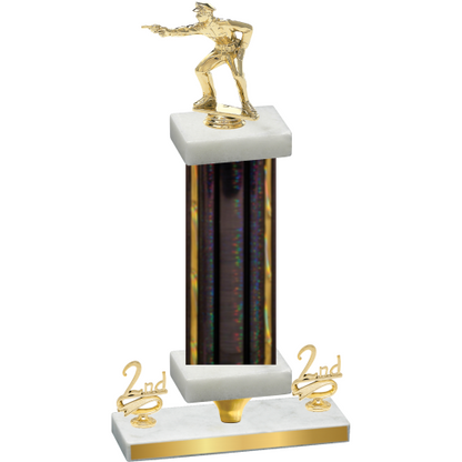 Premium Single Black Glacier Second Place Shooter Trophy