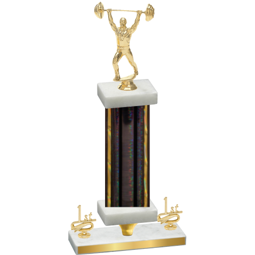 Premium Single Black Glacier First Place Weights Trophy