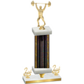 Premium Single Black Glacier Second Place Weights Trophy