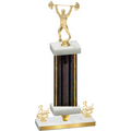 Premium Single Black Glacier Third Place Weights Trophy