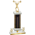 Premium Single Black Glacier Year Weights Trophy