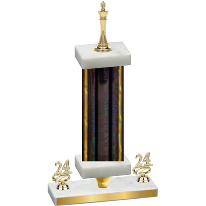 Premium Single Black Glacier Year Chess Trophy