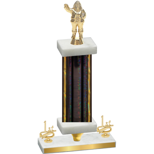 Premium Single Black Glacier First Place Holiday Trophy