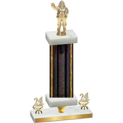 Premium Single Black Glacier Year Holiday Trophy