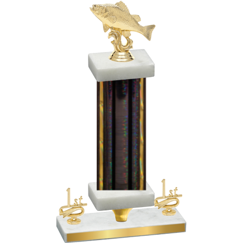 Premium Single Black Glacier First Place Fishing Trophy
