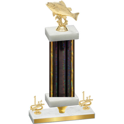 Premium Single Black Glacier First Place Fishing Trophy