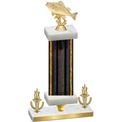 Premium Single Black Glacier Victory Fishing Trophy