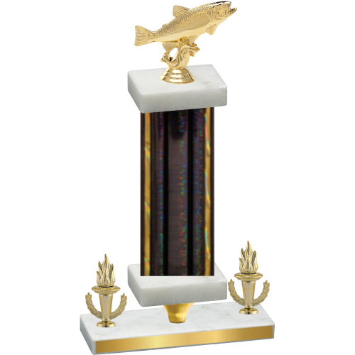 Premium Single Black Glacier Victory Fishing Trophy