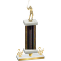 Premium Single Black Glacier Second Place Golf Trophy