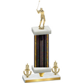 Premium Single Black Glacier Victory Golf Trophy