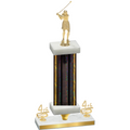 Premium Single Black Glacier Fourth Place Golf Trophy